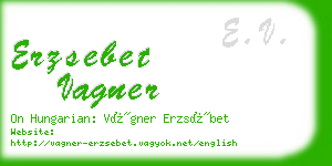 erzsebet vagner business card